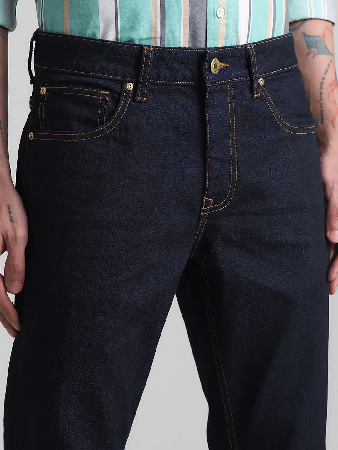 Dark Blue Low Rise Glenn Slim Fit Jeans - Image 4