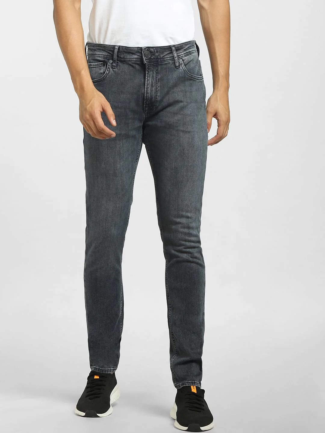 Dark Grey Low Rise Liam Skinny Jeans - Image 2