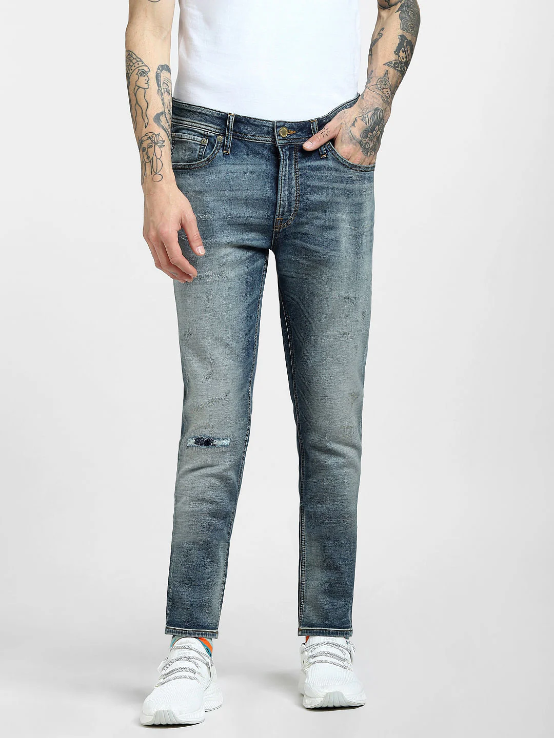 Blue Low Rise Liam Skinny Jeans - Image 2
