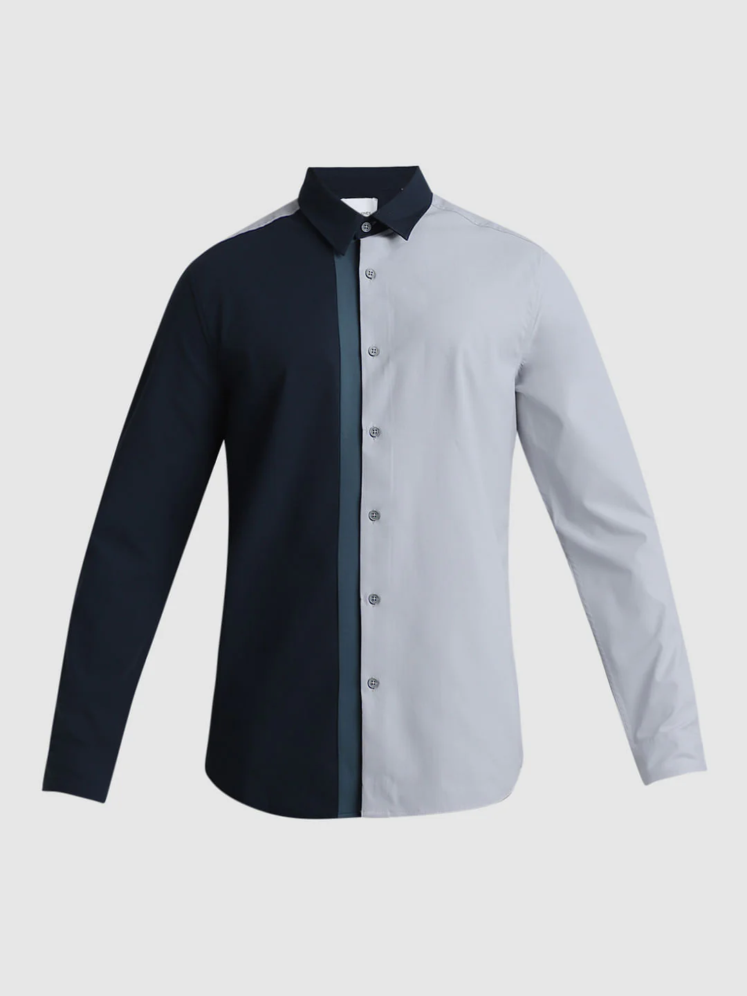 Blue Colourblocked Slim Full Sleeves Shirt - Image 7