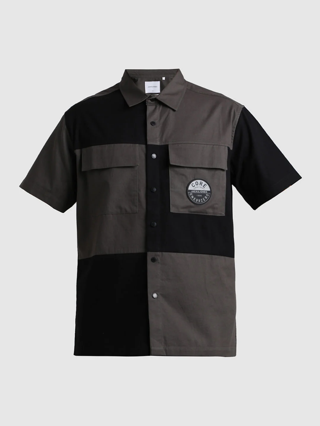 Black Colourblocked Oversized Shirt - Image 7
