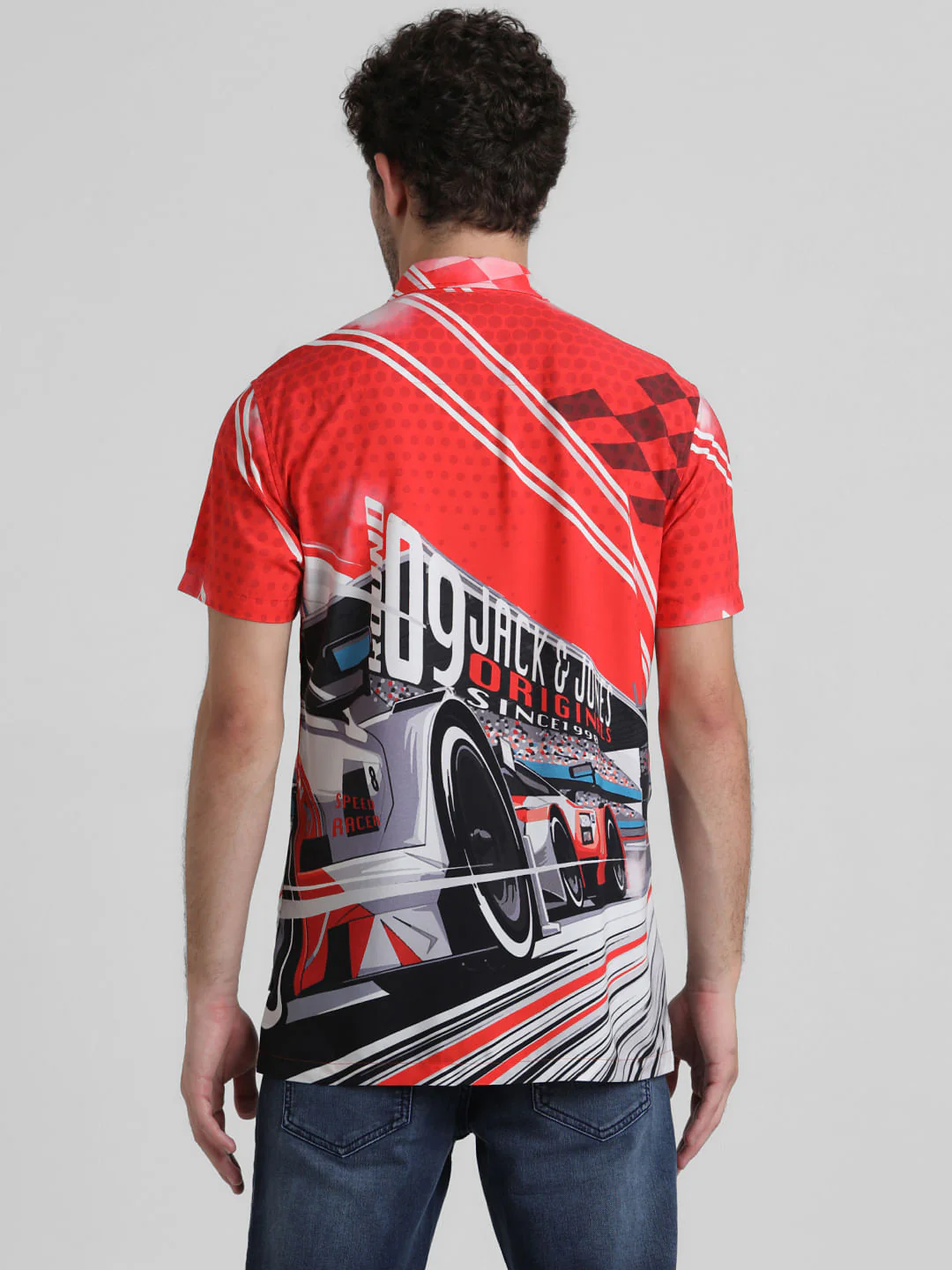 URBAN RACERS by JACK&JONES RED SPEED RACER PRINT SHIRT - Image 4