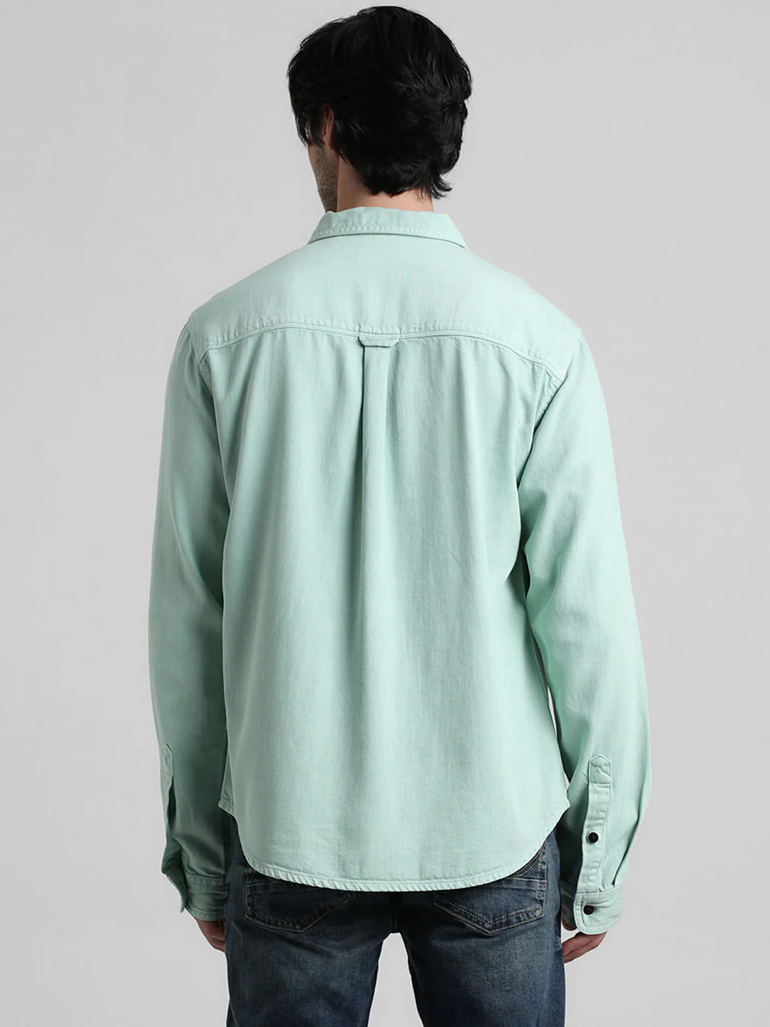 Green Overdyed Oversized Shirt - Image 4