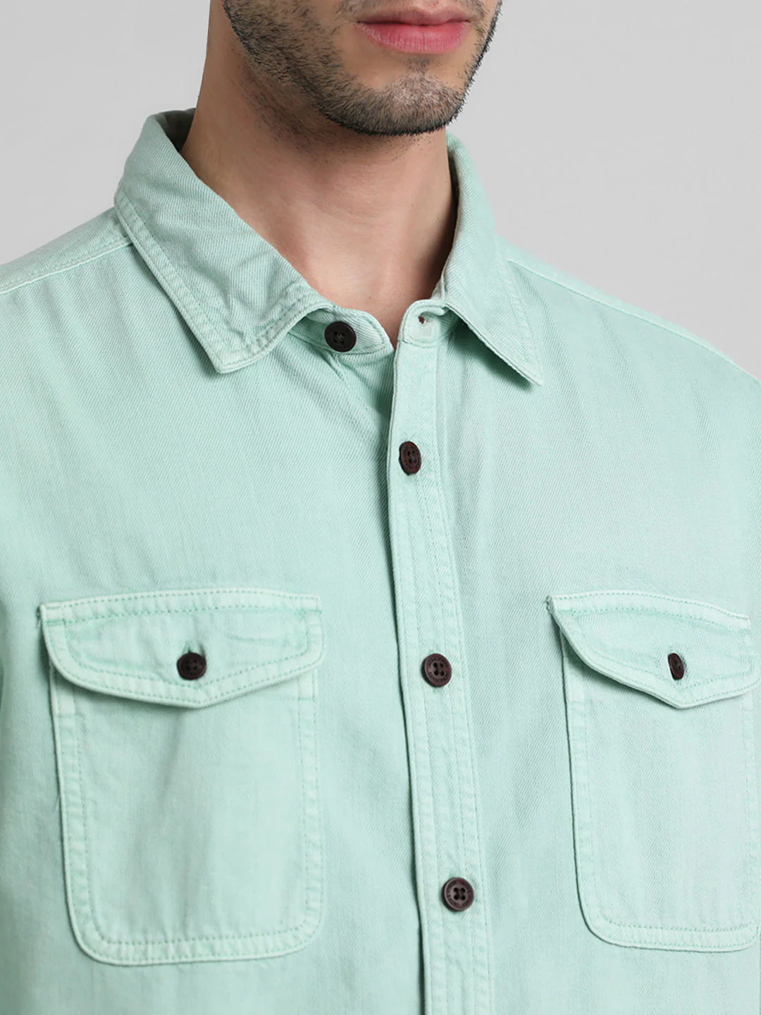 Green Overdyed Oversized Shirt - Image 5