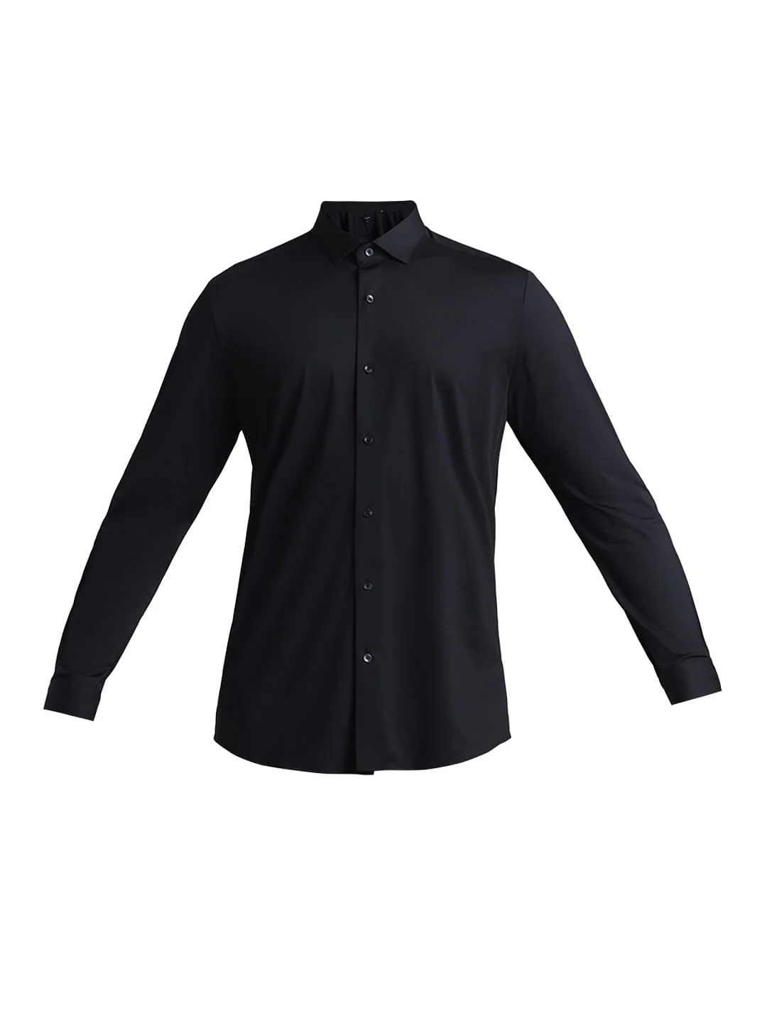 Black Slim Fit Formal Shirt - Image 8