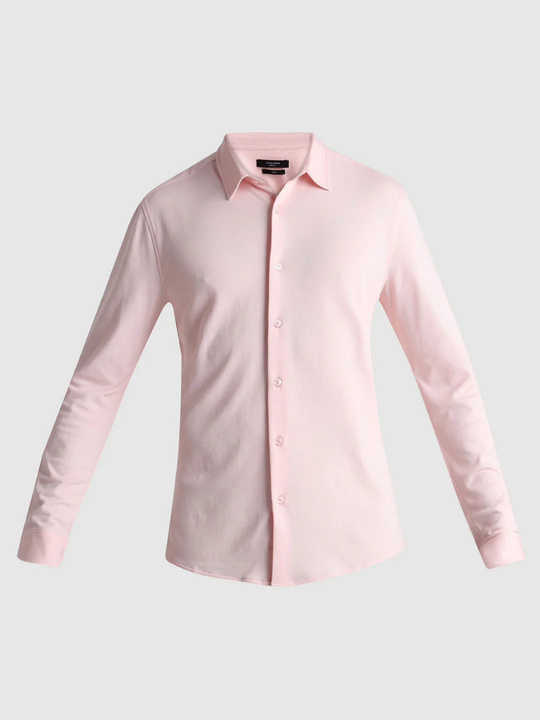 Pink Solid Knitted Shirt - Image 7