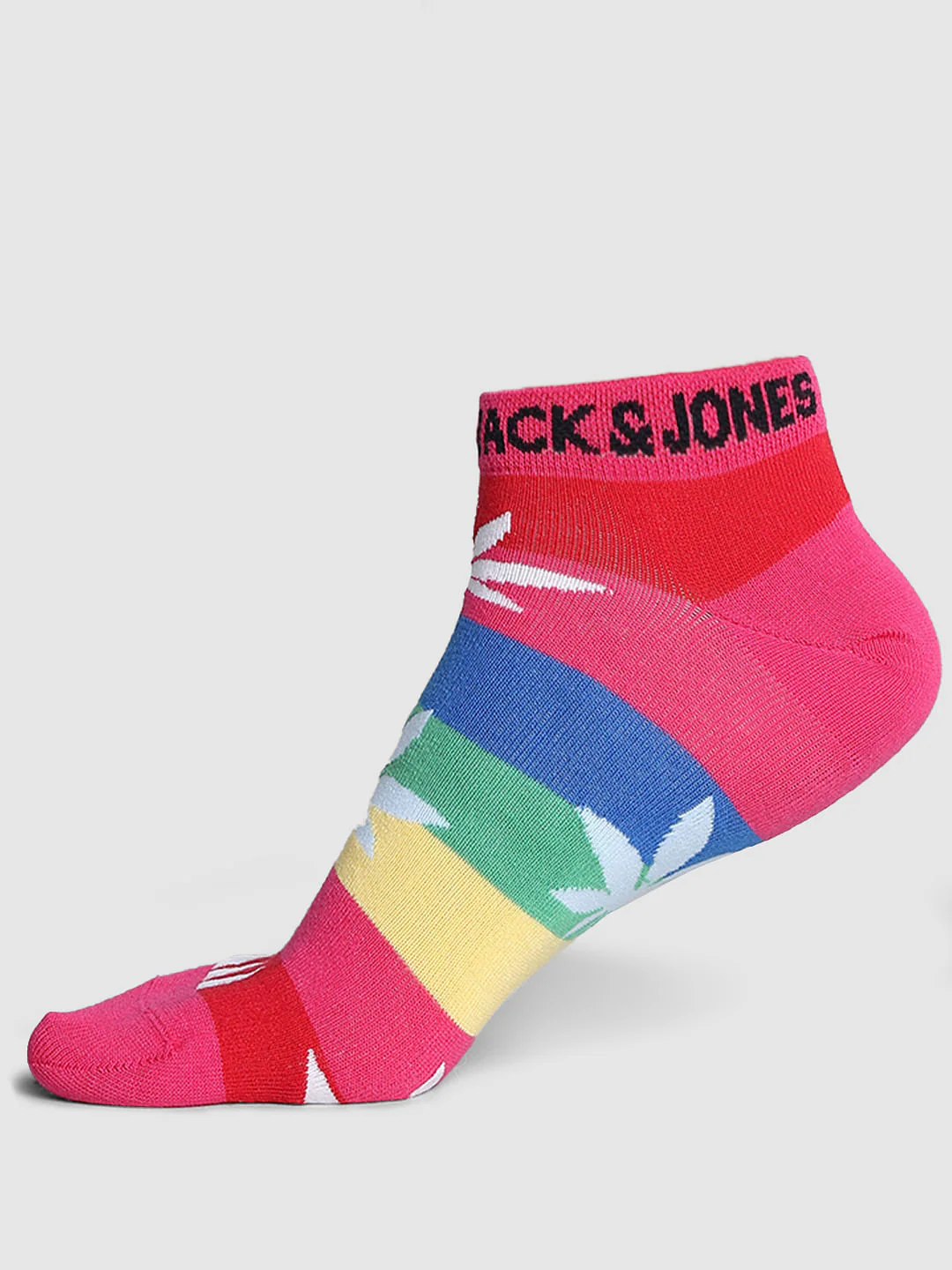 Pink Colourblocked Ankle Length Socks - Image 2