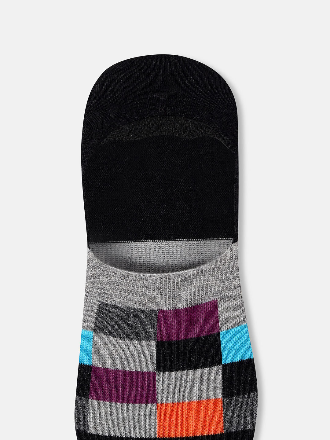 Pack of 3 Check Print No-Show Socks - Image 10