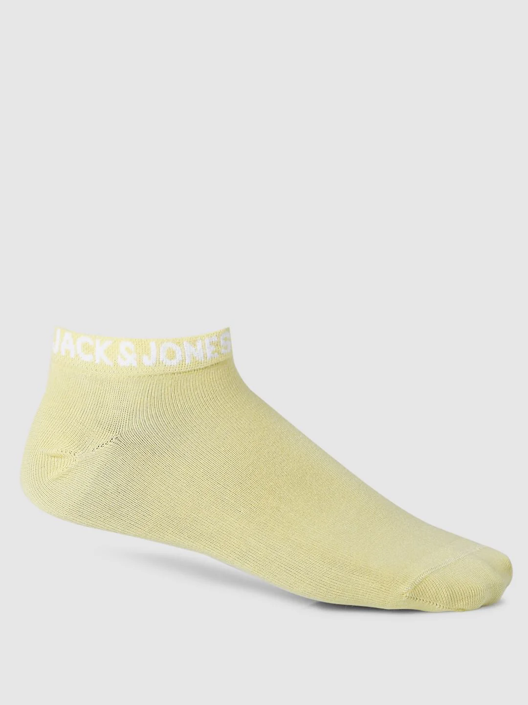 Yellow Logo Print Ankle Length Socks - Image 2