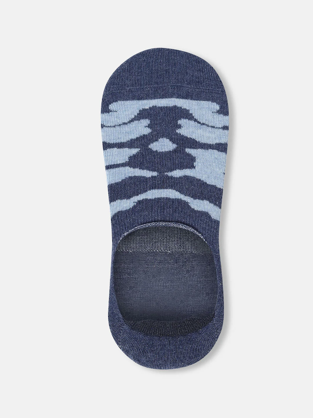 Blue Animal Print No Show Socks - Image 2