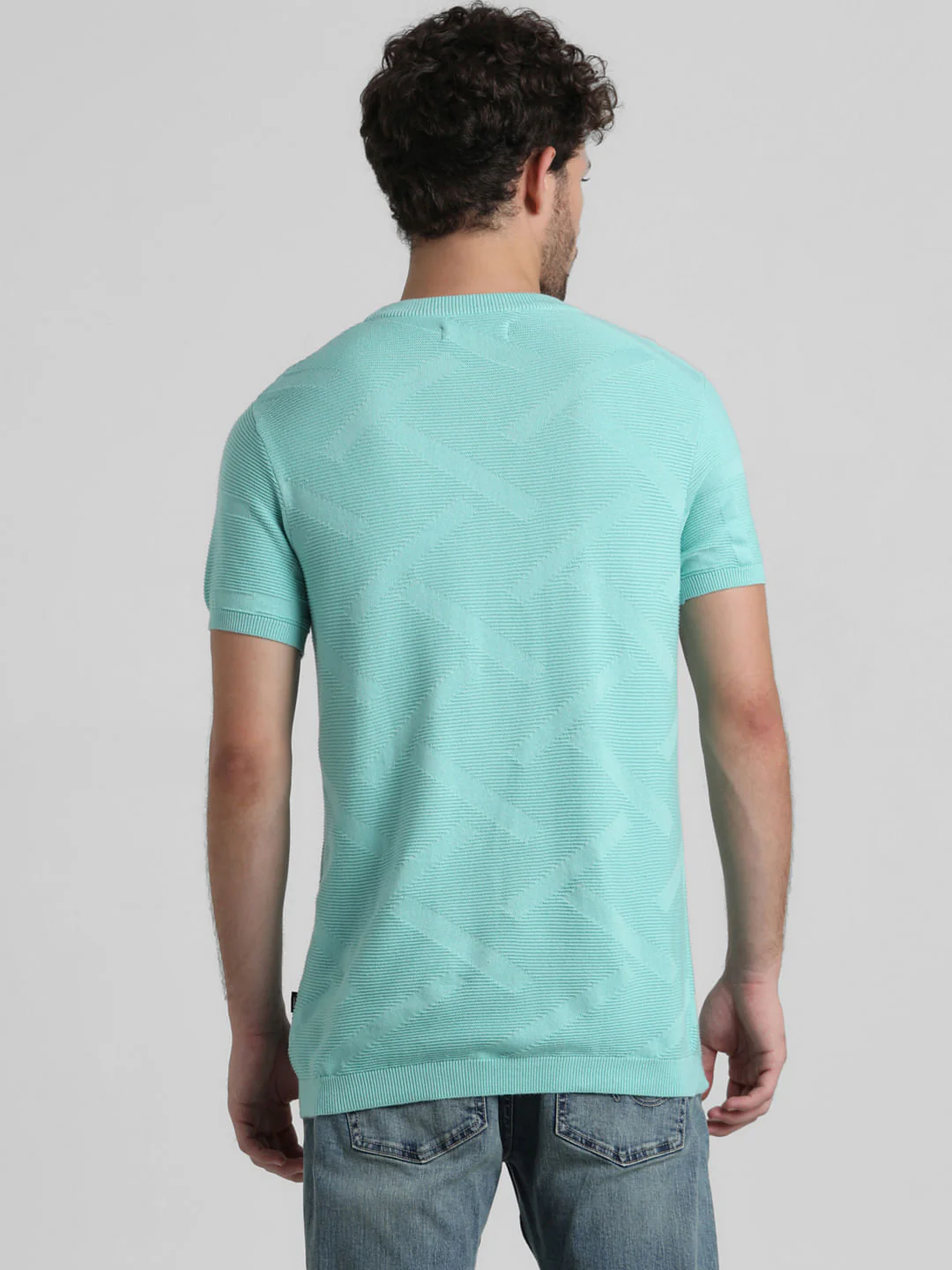 Green Knitted Crew Neck T-shirt - Image 4