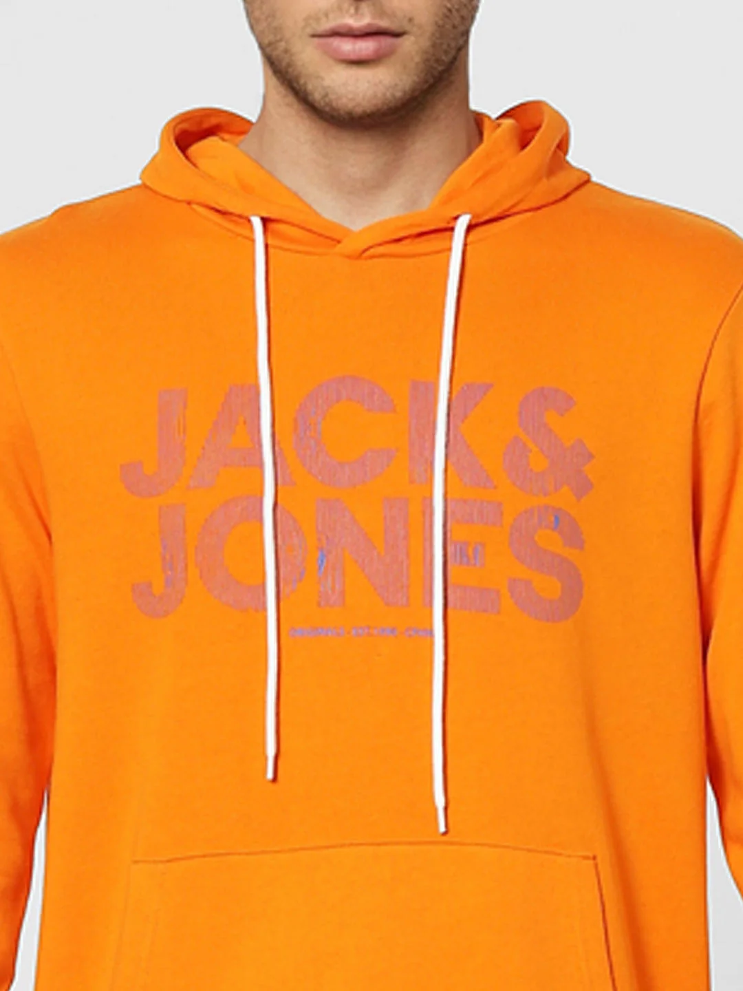 Orange Graphic Print Hooded Sweatshirt - Image 5