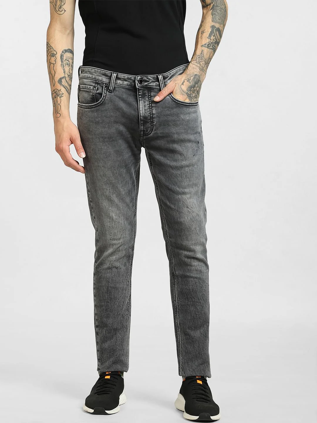 Black Low Rise Liam Skinny Jeans - Image 2