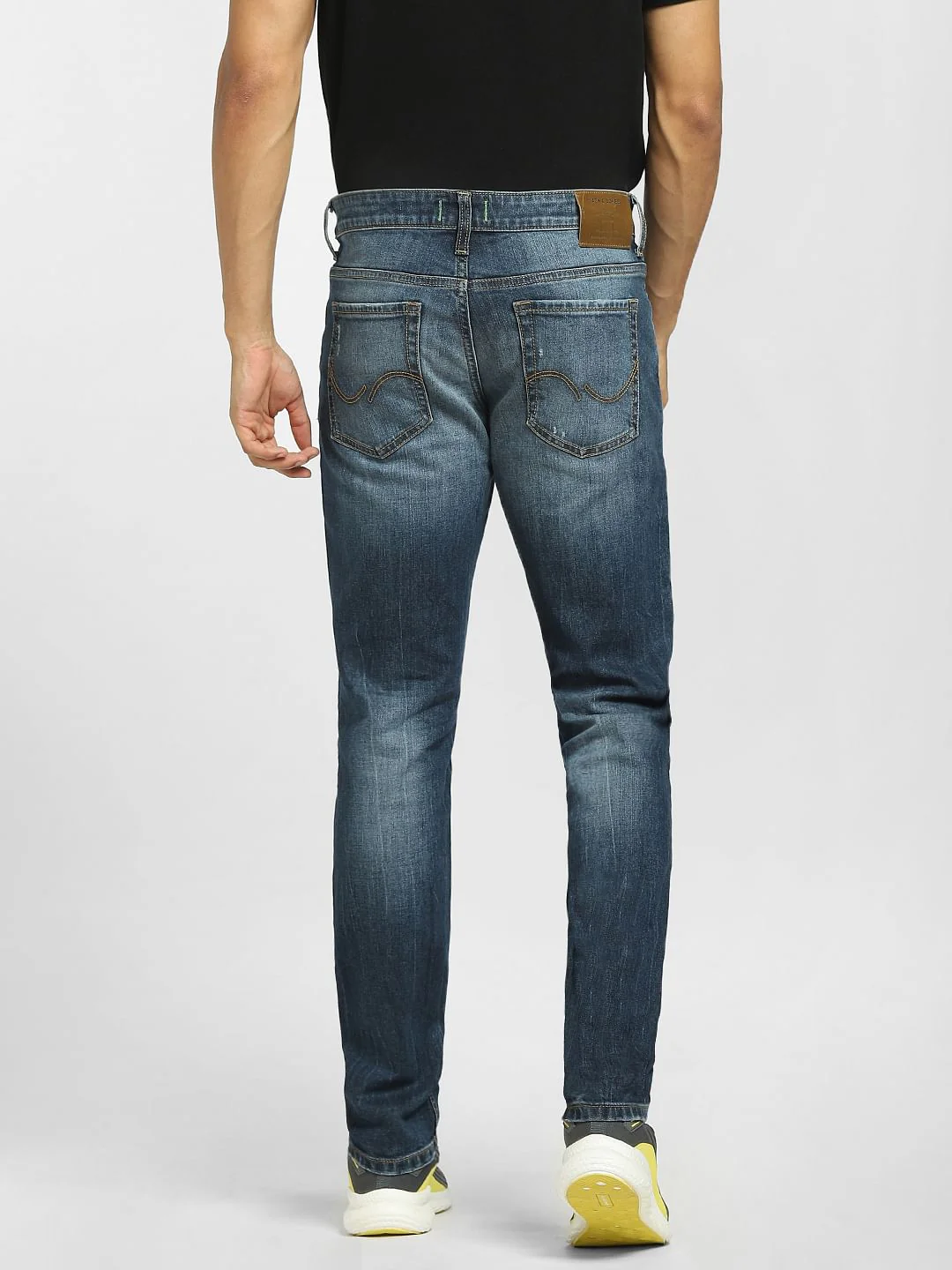 Dark Blue Low Rise Glenn Slim Jeans - Image 4