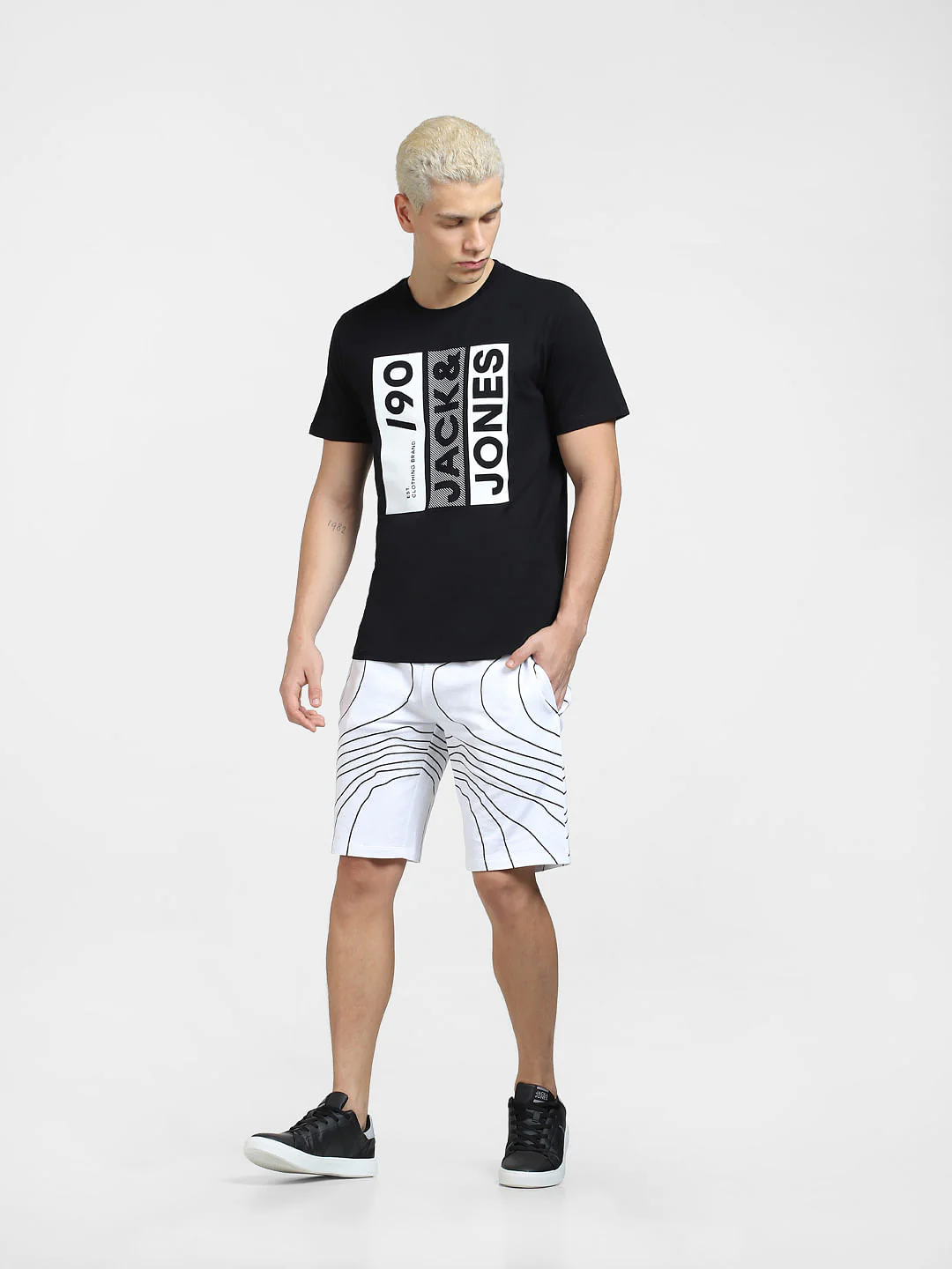 Black Typographic Logo Crew Neck T-shirt - Image 6
