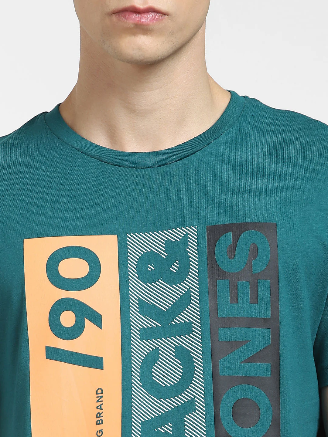 Green Typographic Logo Crew Neck T-shirt - Image 5