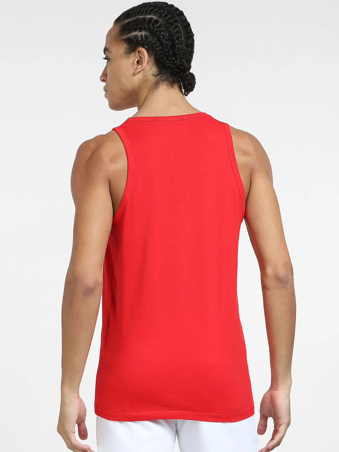 Red Typographic Print T-shirt Vest - Image 4