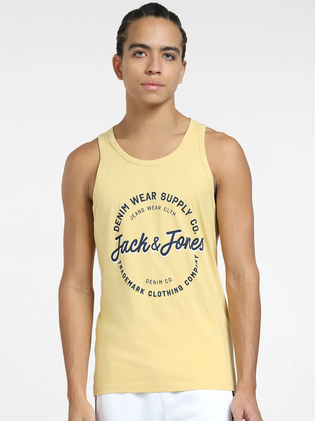 Yellow Logo Print T-shirt Vest - Image 2
