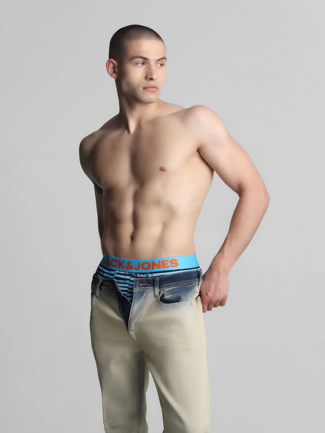 Blue Striped Print Briefs - Image 5
