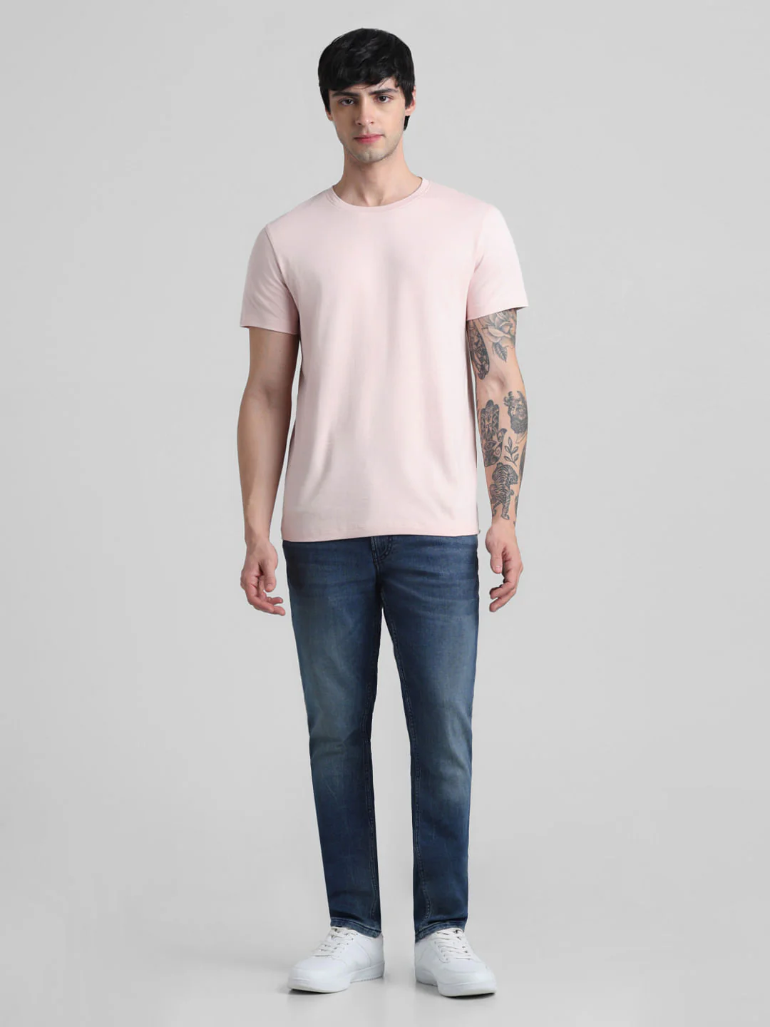 Light Pink Crew Neck T-shirt - Image 6