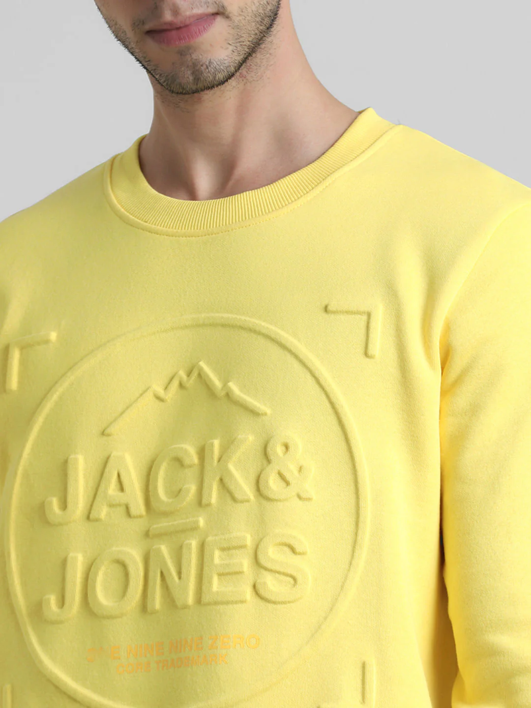 Yellow Embossed Logo Sweatshirt - Image 5