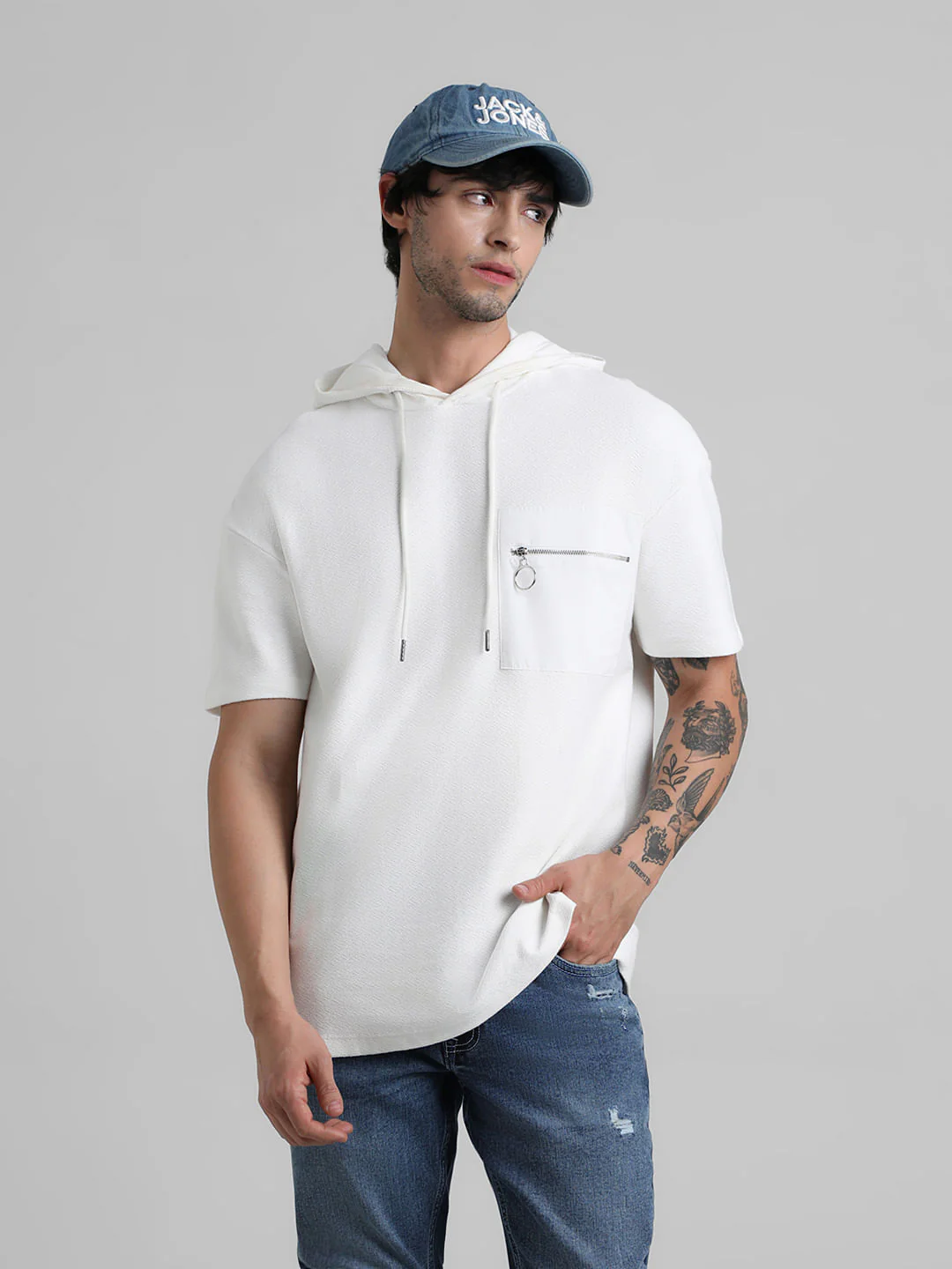 White Hooded Sweatshirt