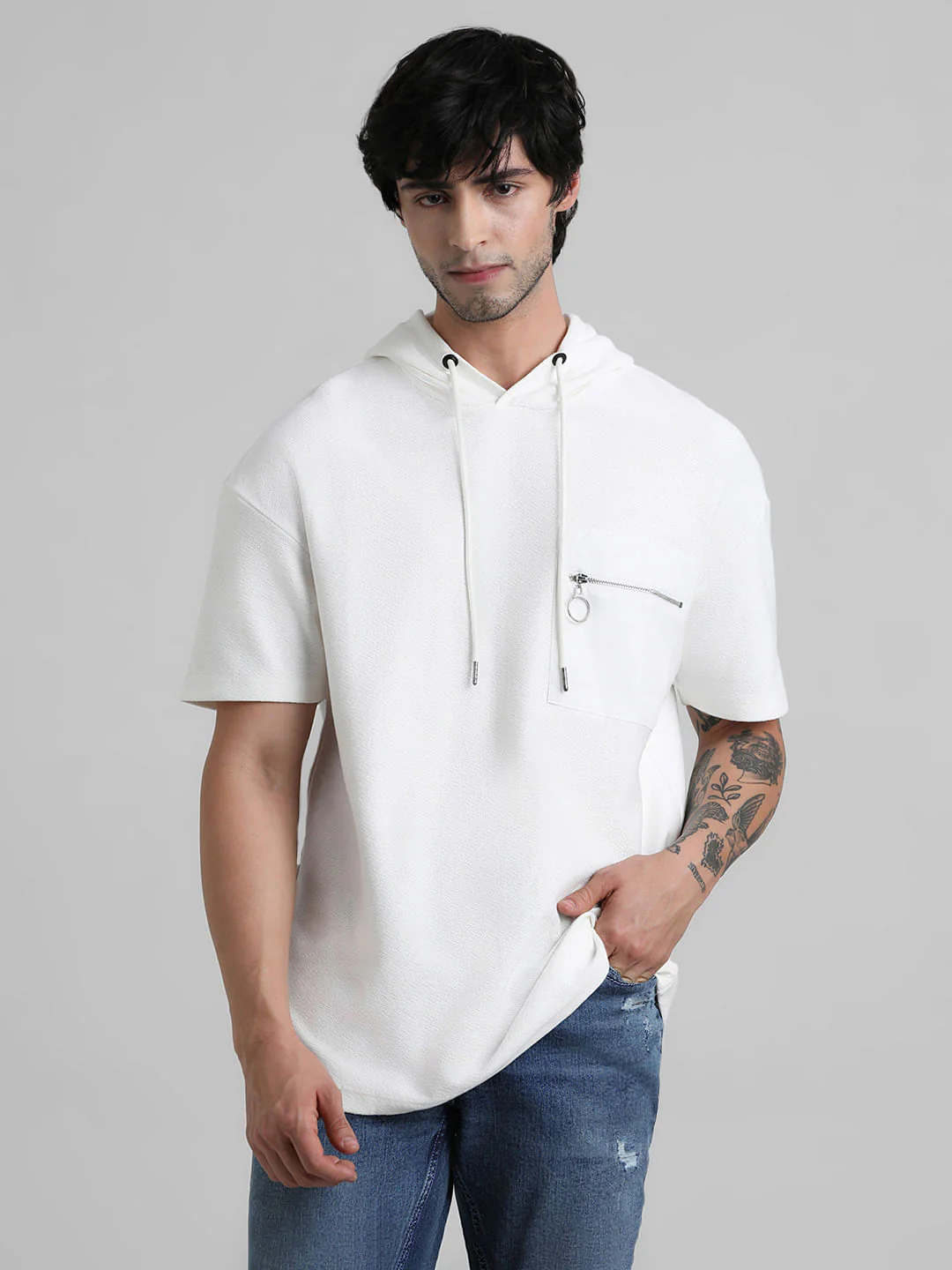White Hooded Sweatshirt - Image 2
