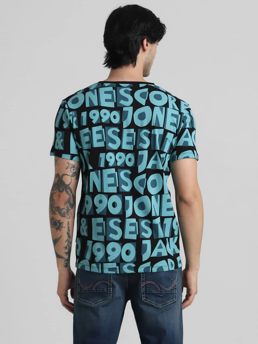 Green Abstract Logo Print T-shirt - Image 4