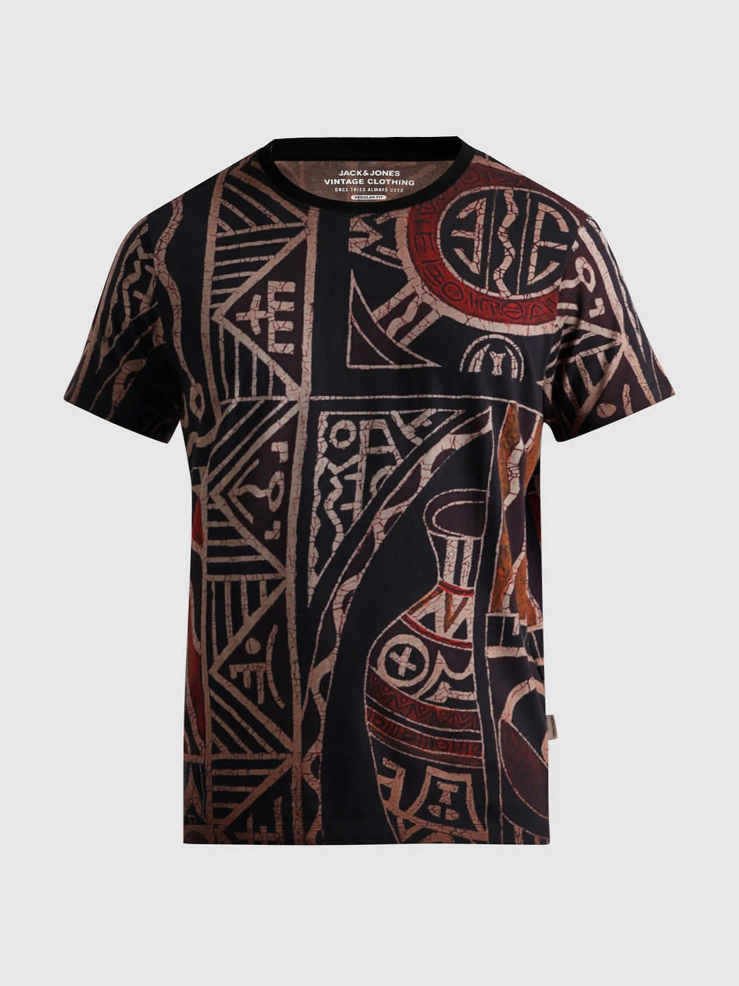 Black Abstract Print T-shirt - Image 7