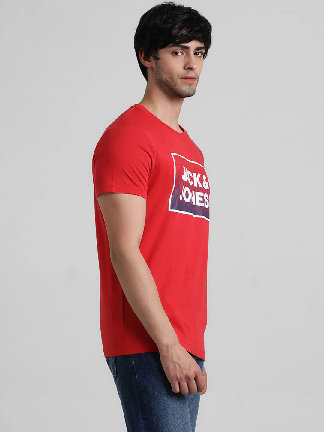URBAN RACERS by JACK&JONES Red Logo Chest Print T-shirt - Image 3