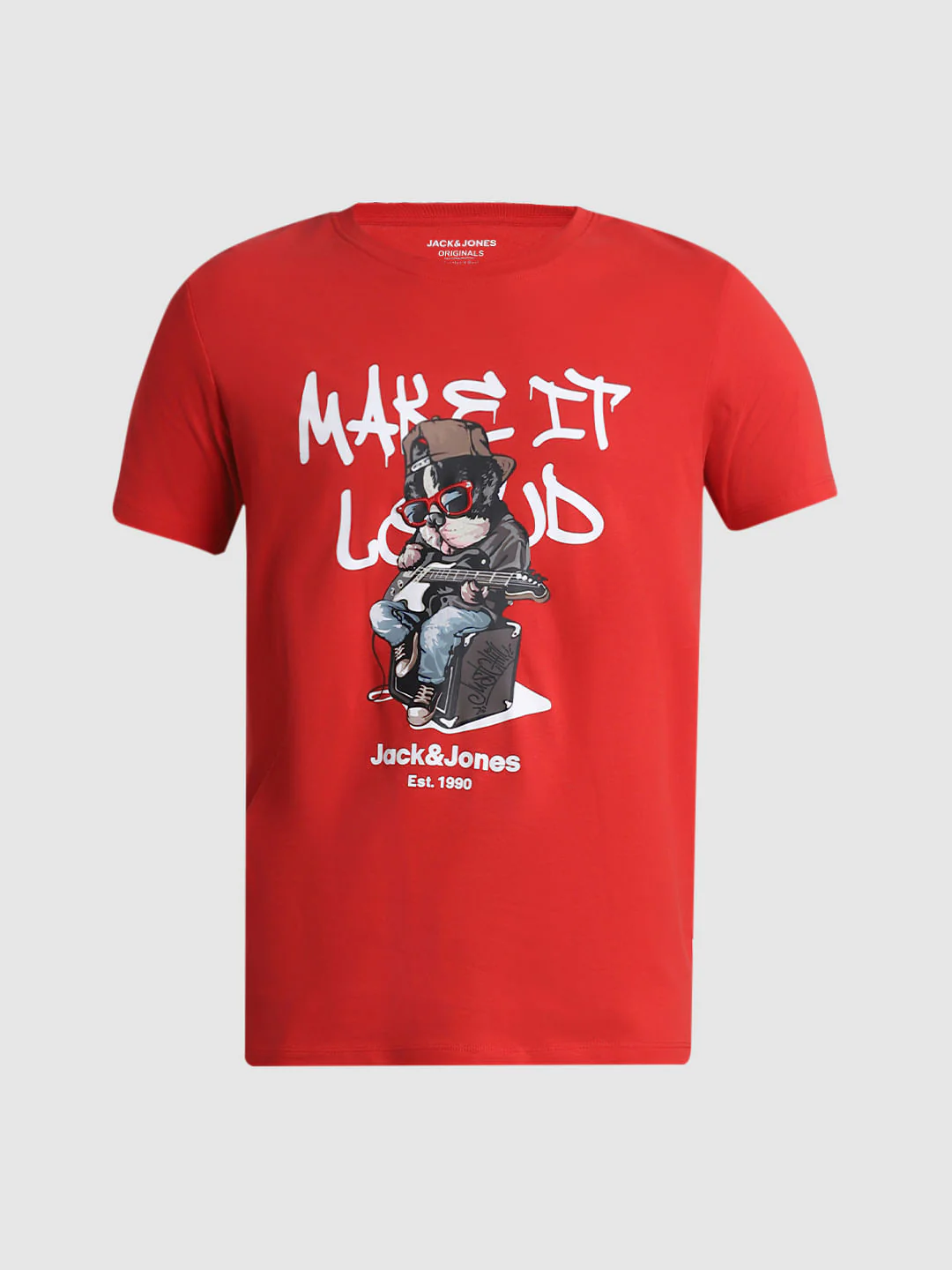 URBAN RACERS by JACK&JONES RED GRAPHIC PRINT CREW NECK T-SHIRT - Image 7