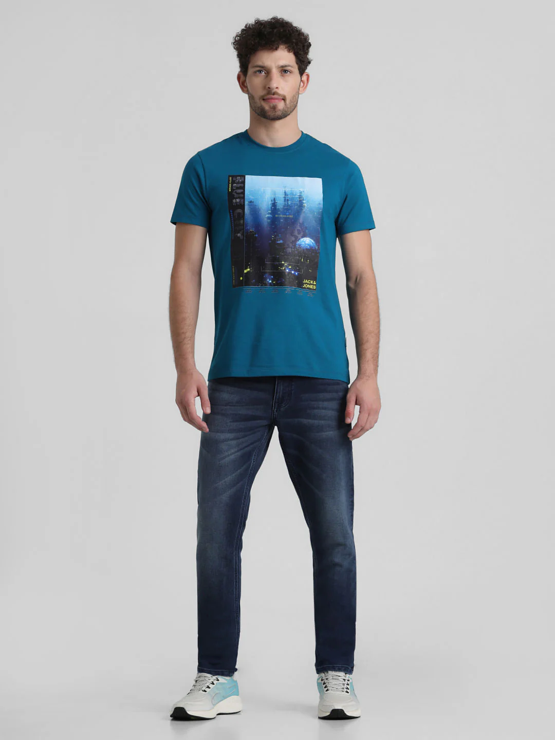 Blue Graphic Print T-shirt - Image 6
