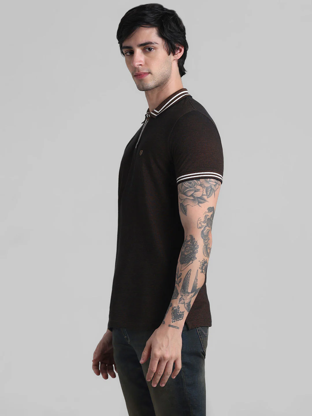 Golden Brown Cotton Polo - Image 3