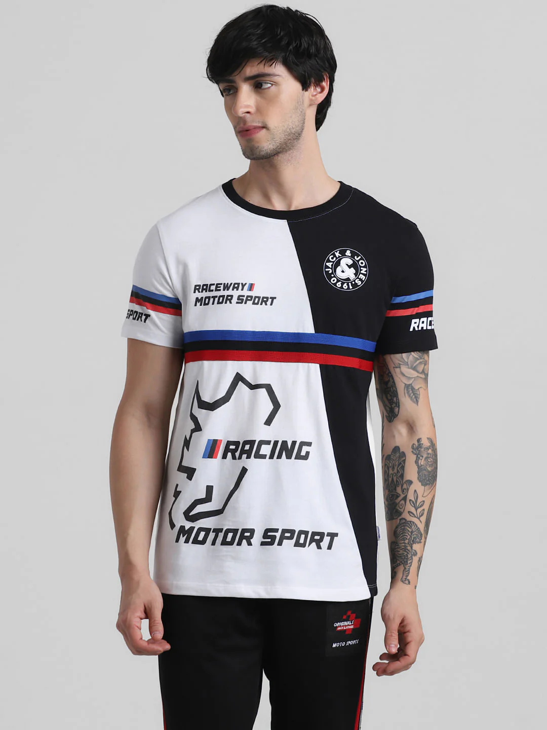 URBAN RACERS by White Colourblocked T-shirt - Image 2
