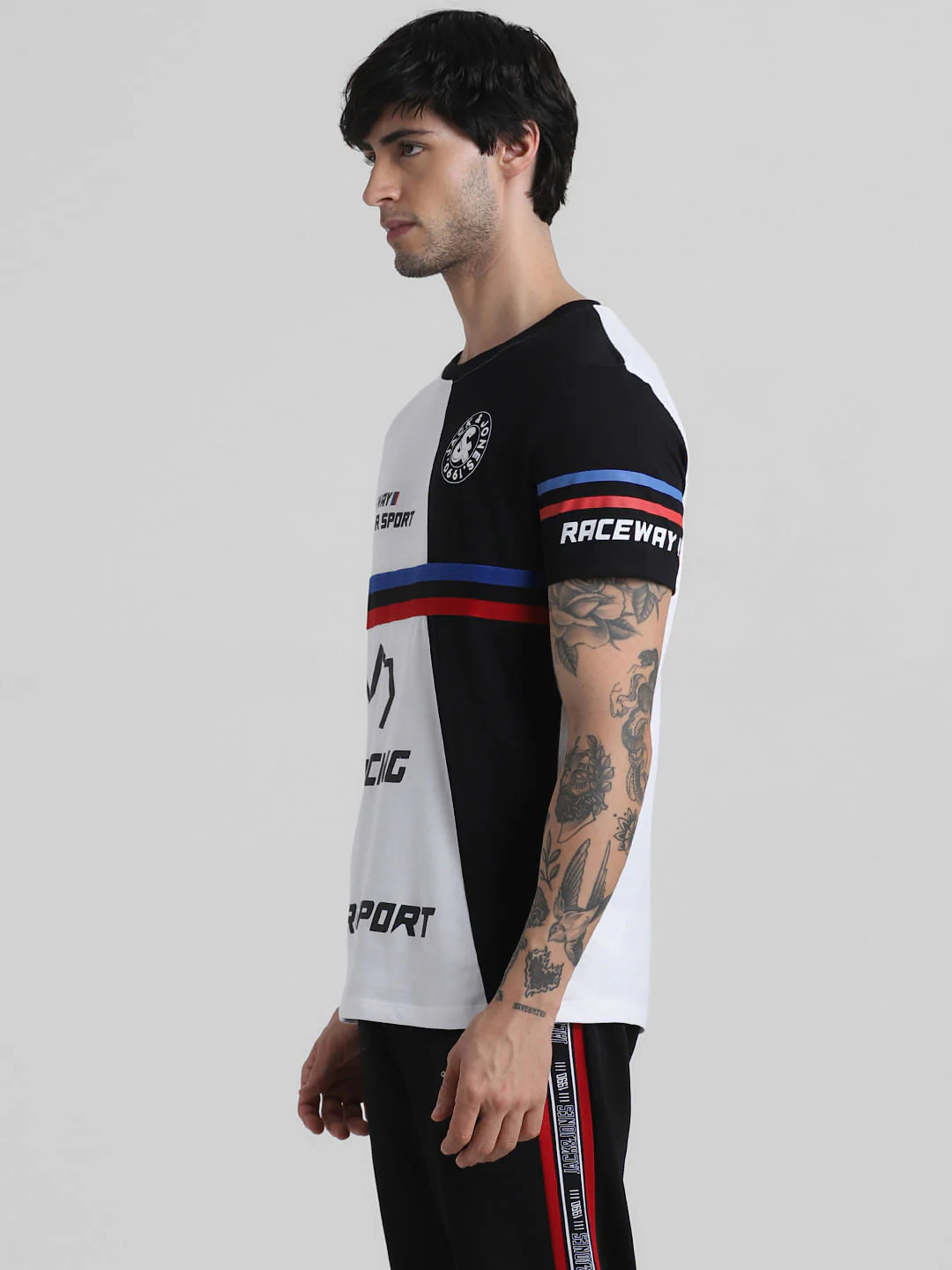 URBAN RACERS by White Colourblocked T-shirt - Image 3