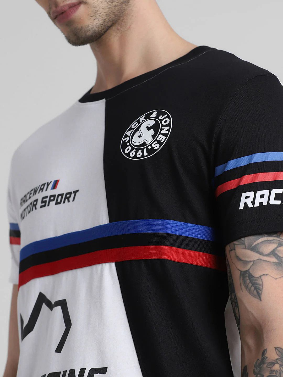 URBAN RACERS by White Colourblocked T-shirt - Image 5