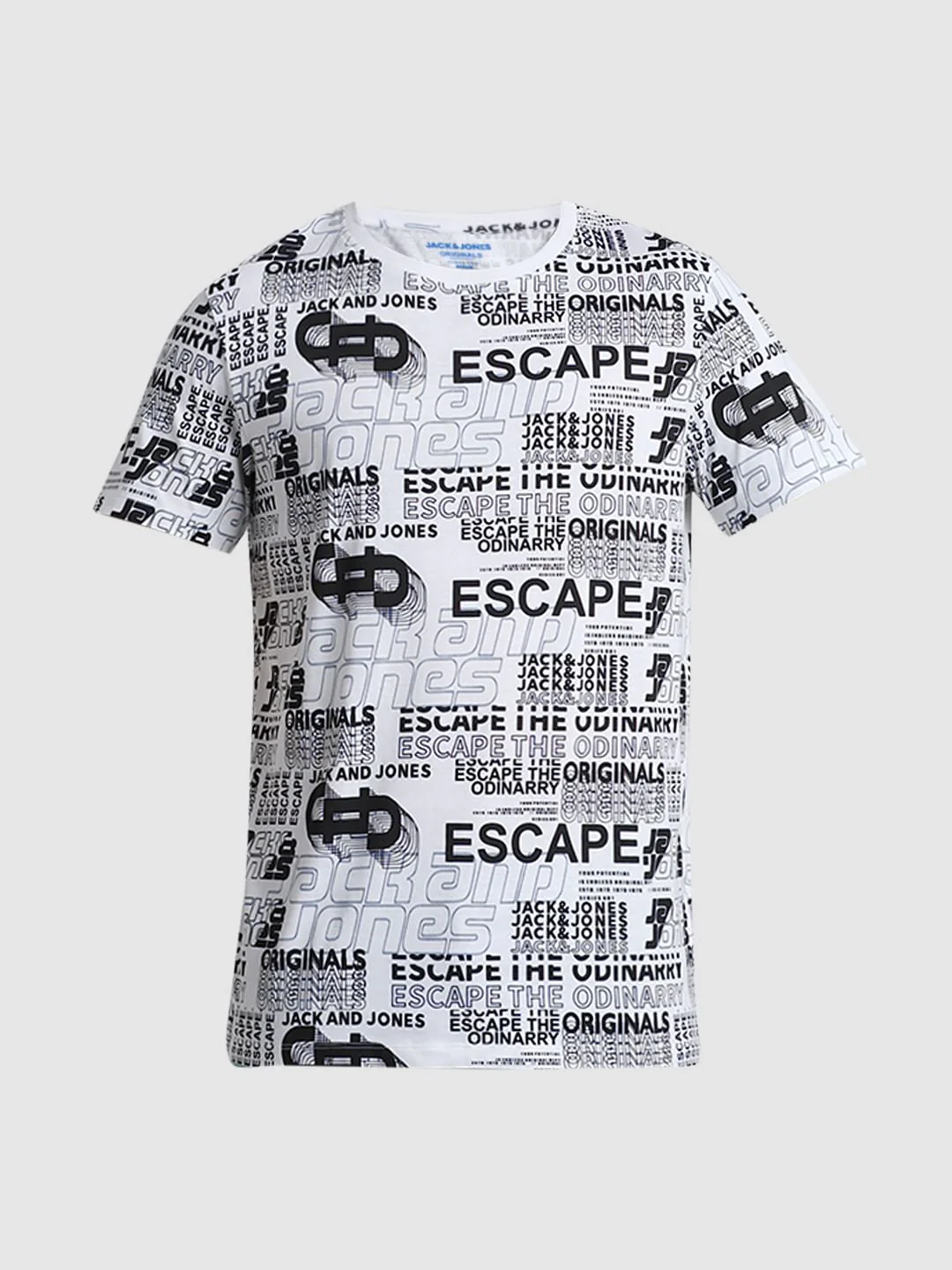 White Typographic Print T-shirt - Image 7