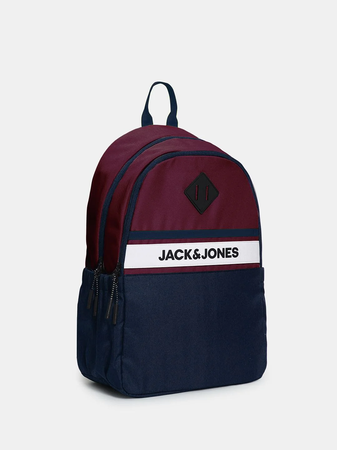 Navy Blue Colourblocked Backpack - Image 2