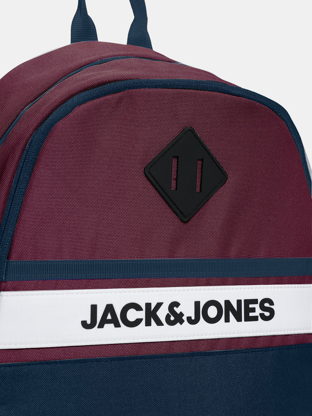 Navy Blue Colourblocked Backpack - Image 5