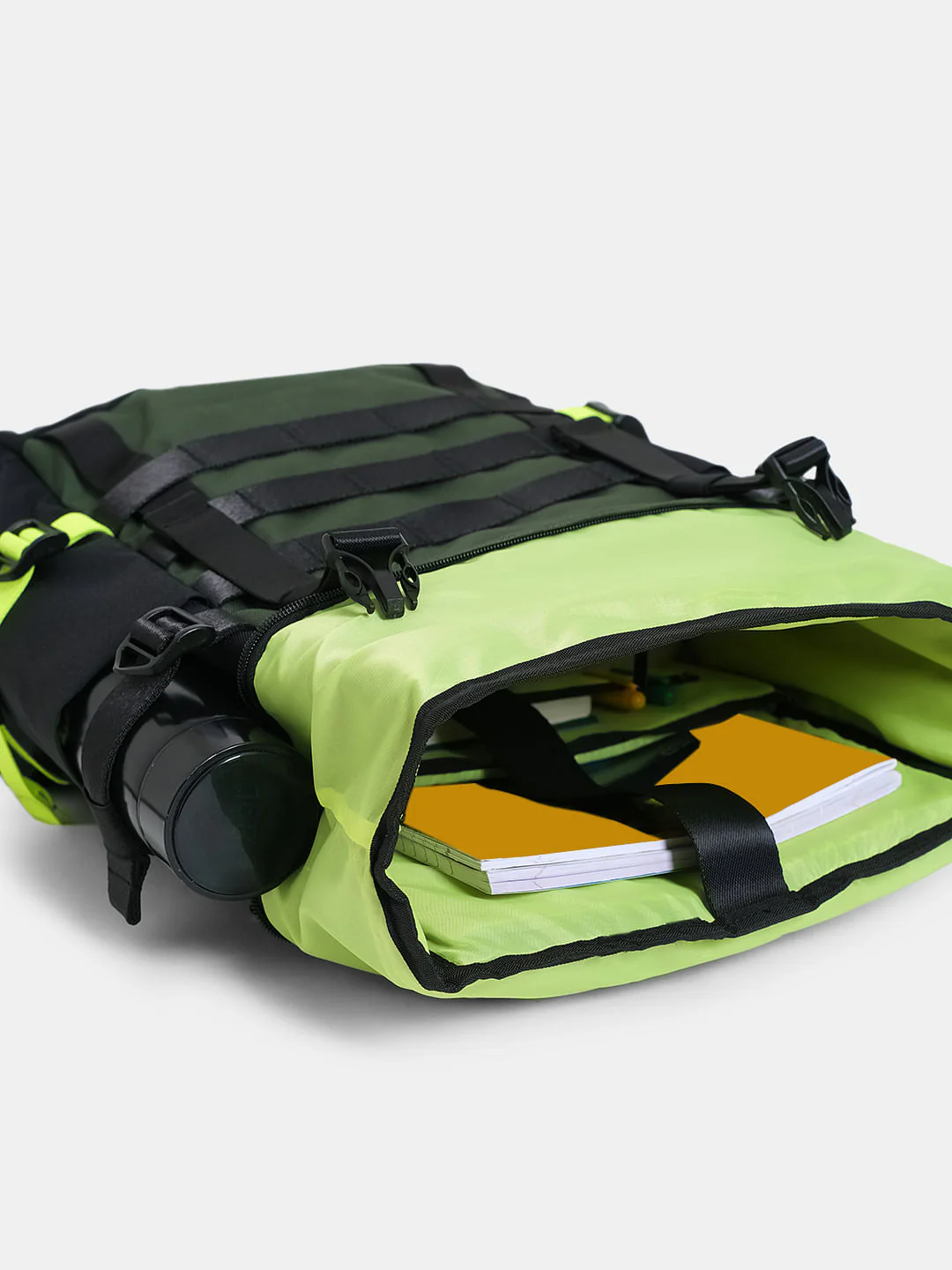 Olive Roll-Top Backpack - Image 6