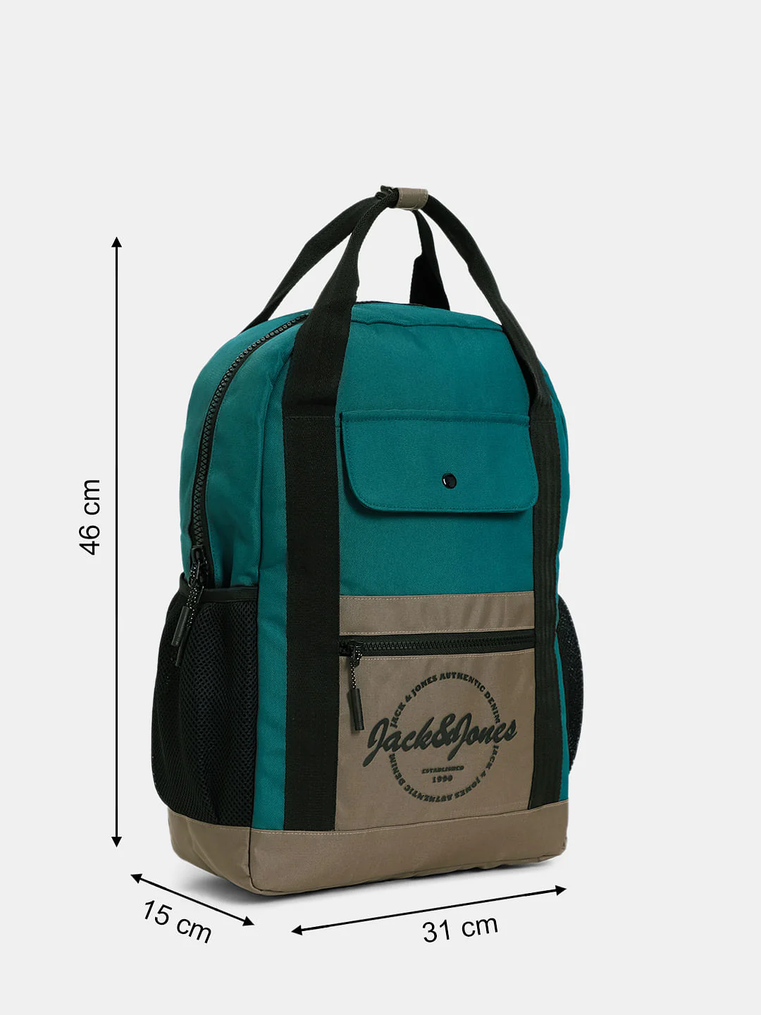 Green Colourblocked Everyday Backpack - Image 7