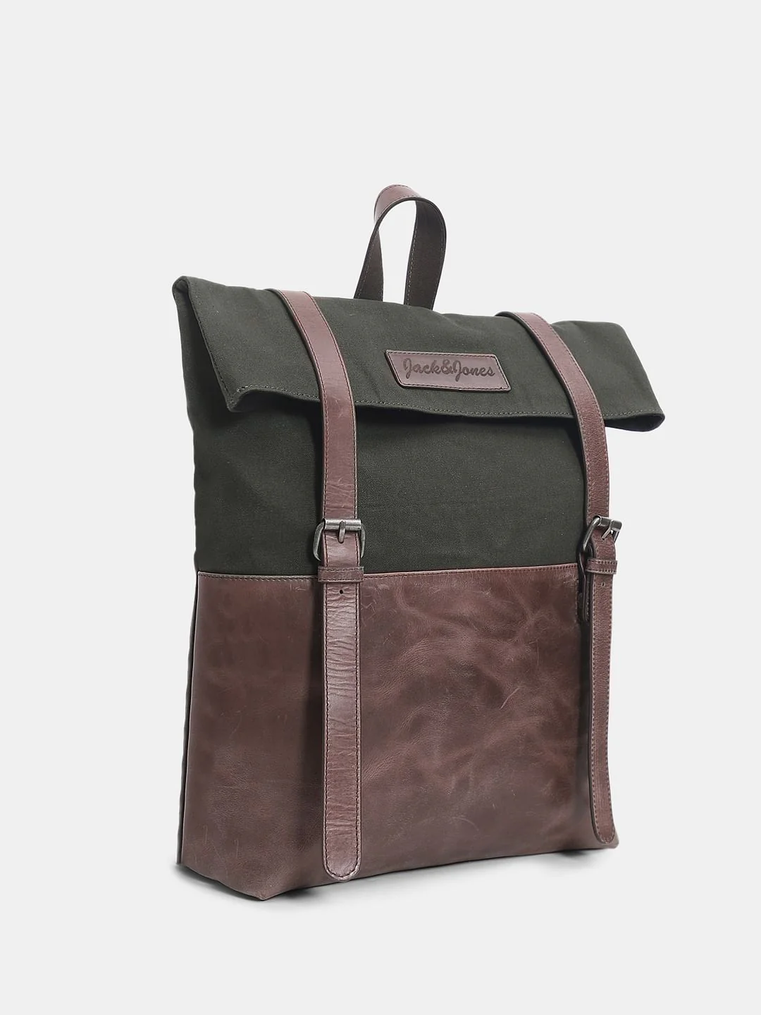 Military Green Colourblocked Backpack - Image 2