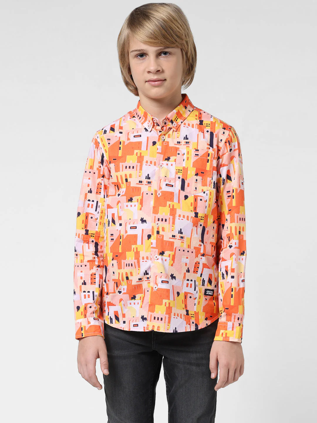 Boys Printed Cotton Shirt - Image 2