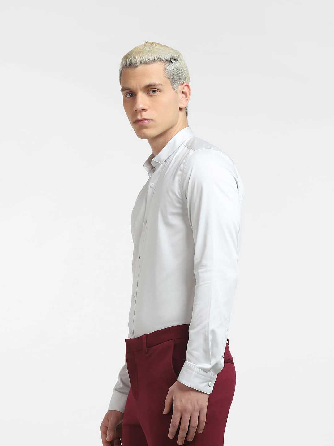 Light Grey Full Sleeves Shirt - Image 3