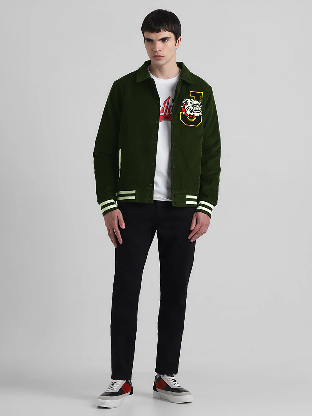 Green Applique Doggo Print Jacket - Image 6