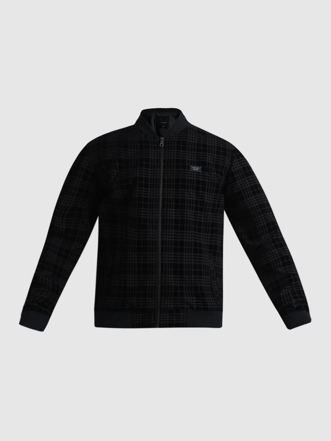 Black Printed Bomber Jacket - Image 7