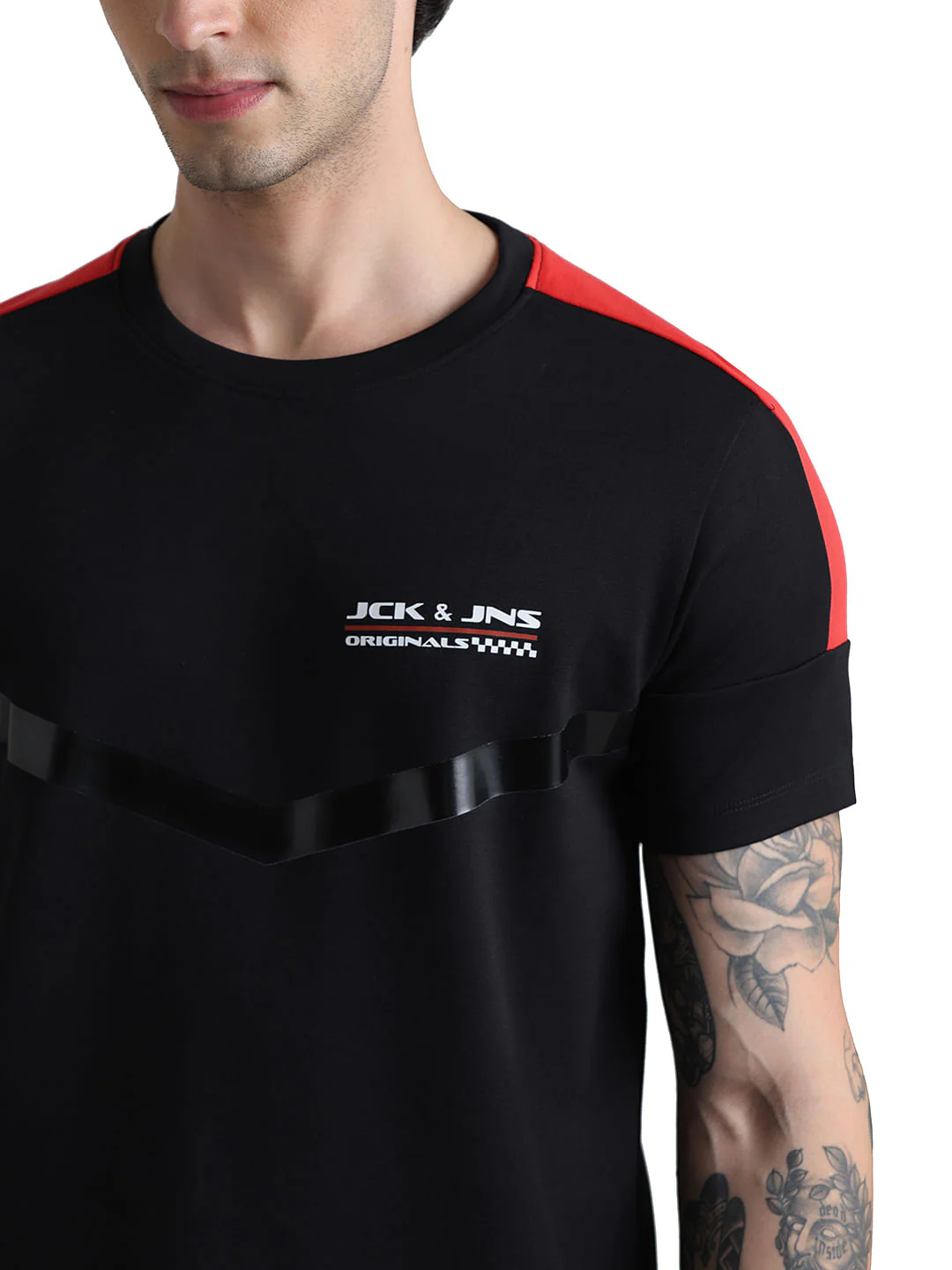 URBAN RACERS by Jack & Jones Black Crew Neck T-shirt - Image 5