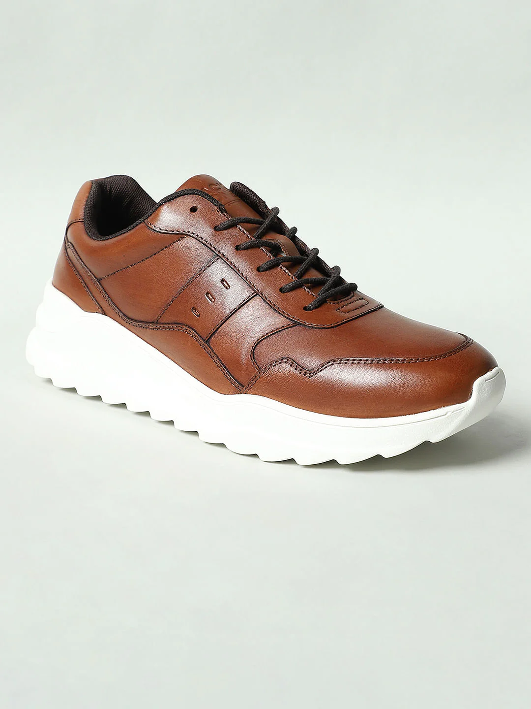 Brown Premium Leather Sneakers - Image 3