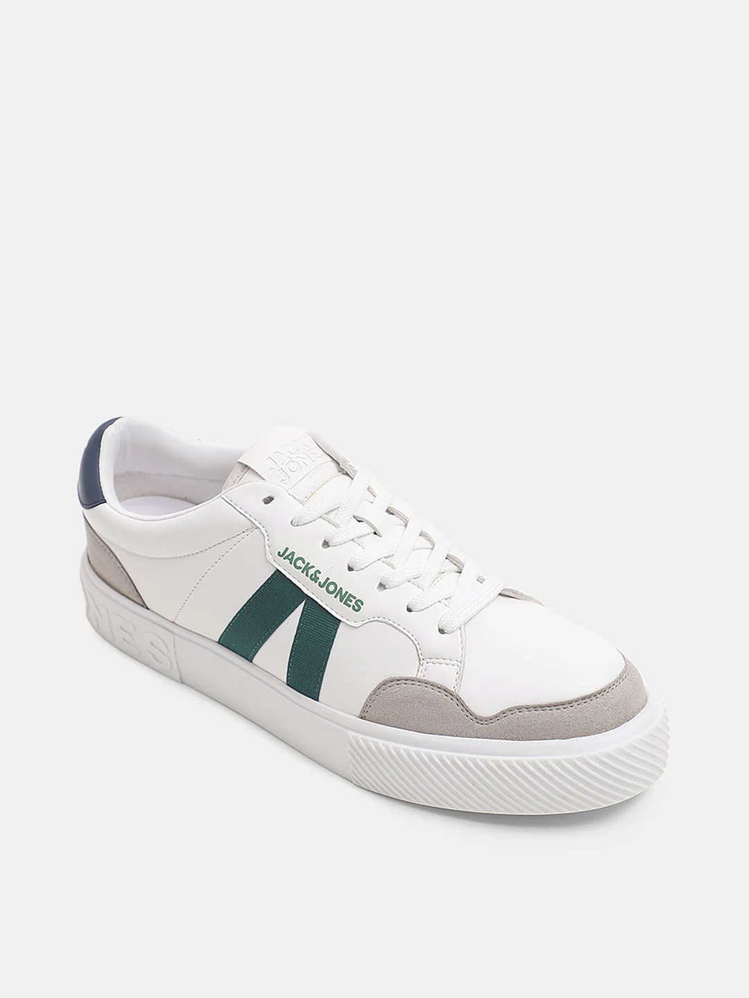 White Colourblocked Lace Up Sneakers - Image 4