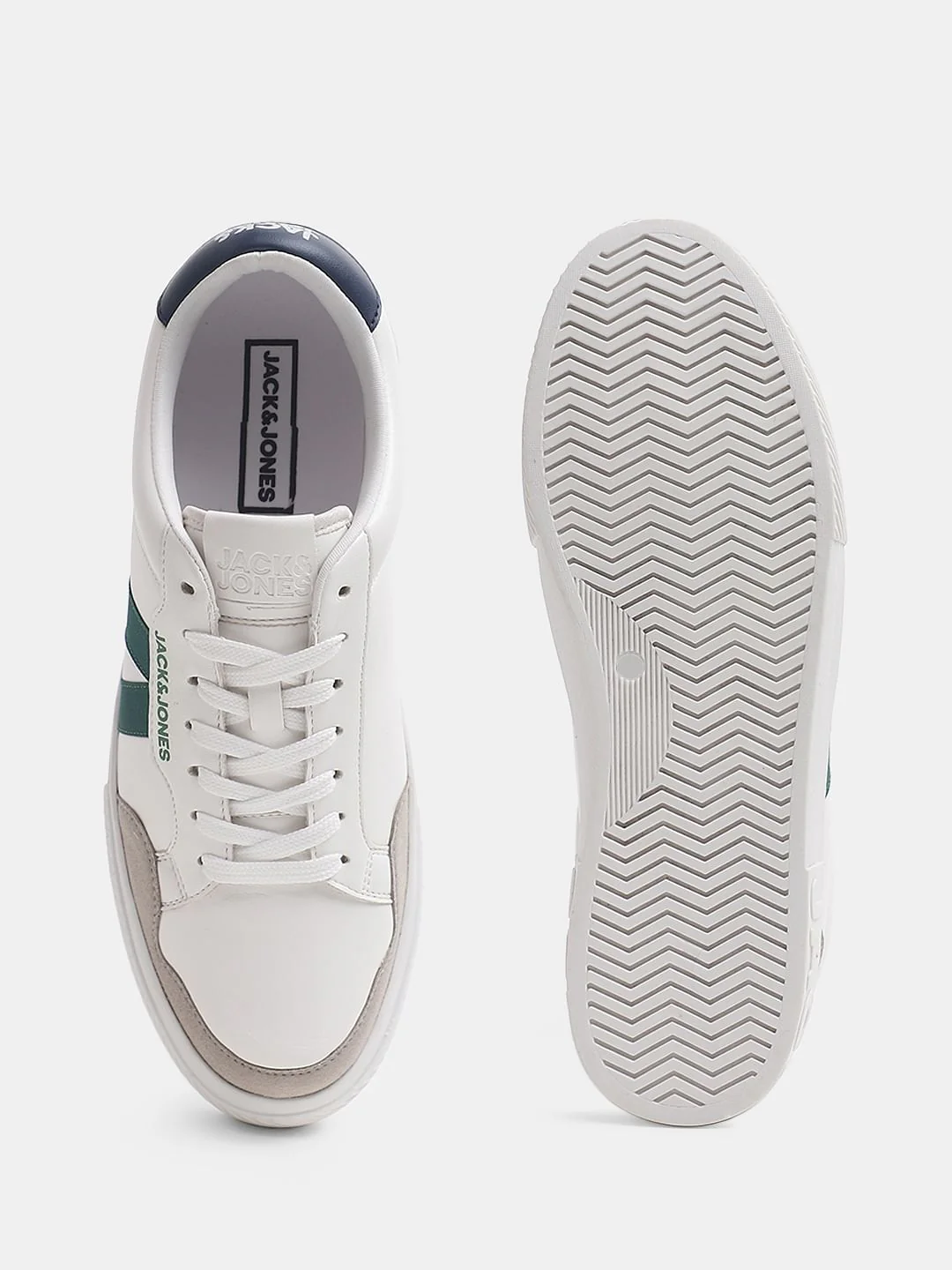 White Colourblocked Lace Up Sneakers - Image 5
